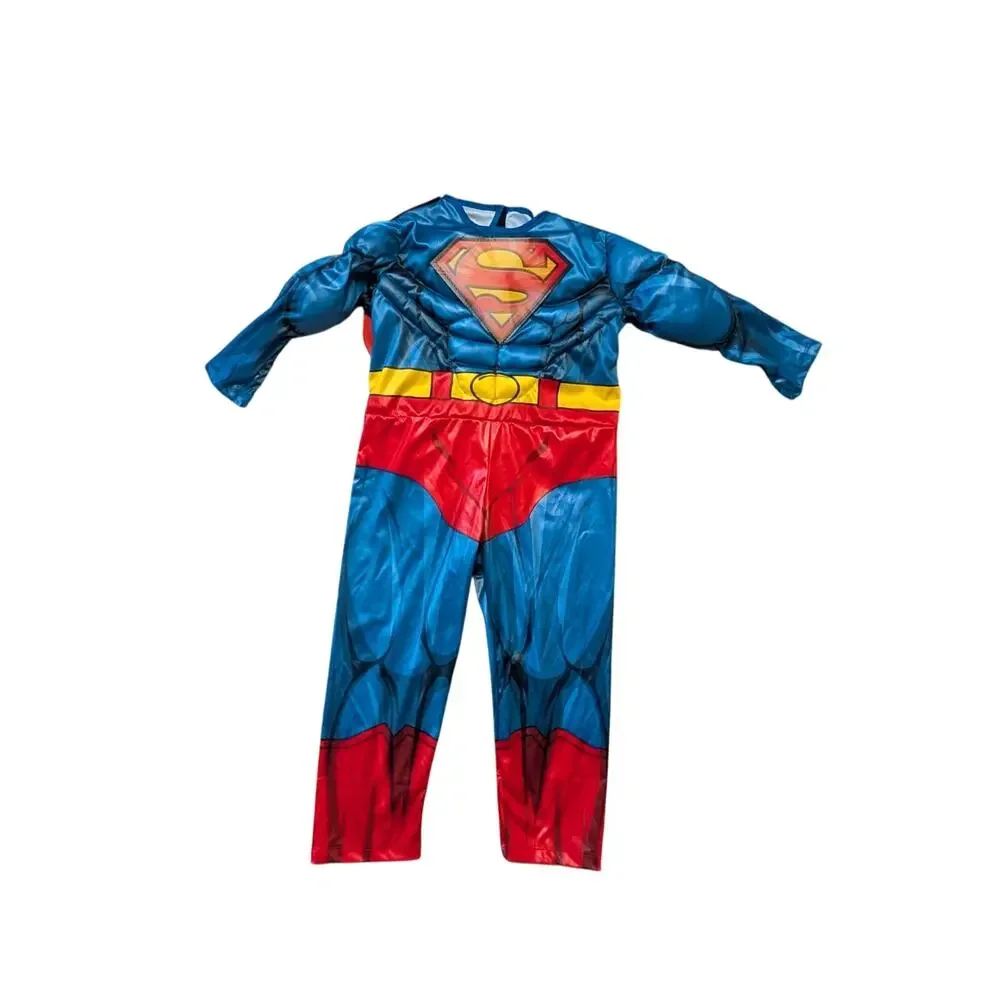 Superman Toddler HALLOWEEN Costume Padded Jumpsuit Cape DC Comics 3T-4T NWT